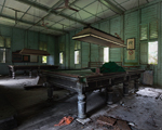 abandoned billiards room